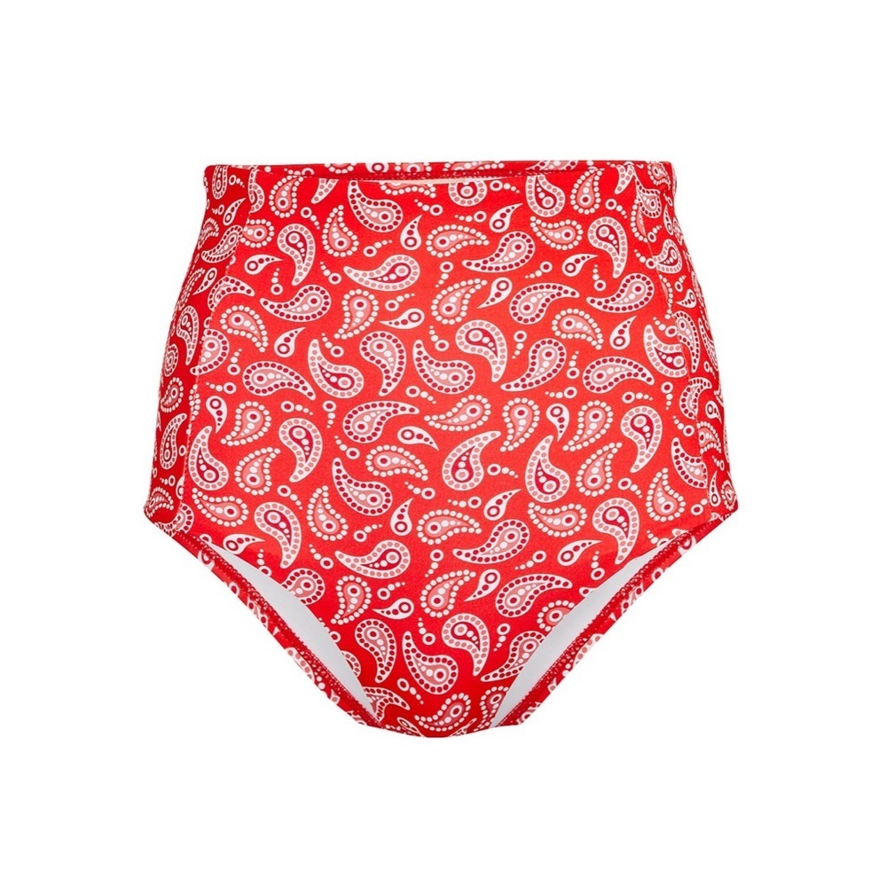 VERDE LIMON red Banes High-waist Bikini Bottoms